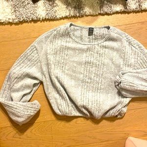 Shein sweater top shirt gray grey small